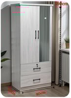 دولاب ملابس عملي مودرن - رمادي