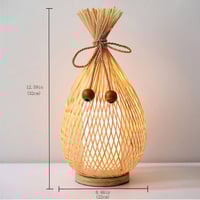 اباجورة طاوله من الخيزران باللون البيج - مقاس 32X2...