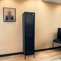 دولاب تخزين باللون الأسود مقاس 180 سم