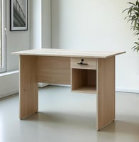 طاولة مكتب خشب بمساحة تخزين خشبي - 120*75*60 سم