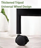 طاولة جانبية خشب 2 دور متحركة بأرجل معدن لون بني م...