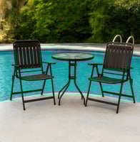 جلسة خارجية مع 2 كرسي للحديقة و المساحات الخارجية