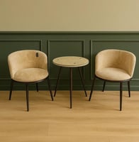 طاولة مع 2 كرسي بوكليه فاخر للحدائق و المساحات الخ...