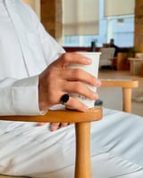 خاتم رجالي فضة بصدق اسود