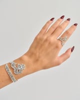 اسواره مع خاتم تفصيل بالاسم لون فضي