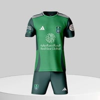 طقم الاهلي السعودي الجديد لون أخضر 2025