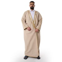 فروة رجالي شتوي بشت وبر لون بيج