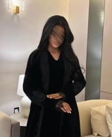 عباية جديدة مخمل مع دانتيل