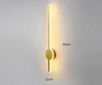 مصباح حائط ليد موردن ذهبي بثلاث اضاءة 213