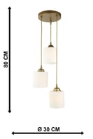 ثريا علاقي ثلاثية رخام حديث لد دائري قاعدة لمبه E2...