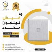 فيش تلفون مفرد MR فضي ضمان 25سنة