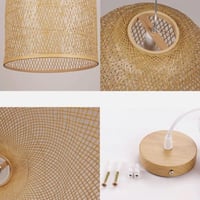 ثريا تراثية ريفية طراز بوهيمي ثريا محبوكة يدويا بن...