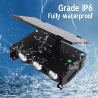 مصباح حائط شمسي متحرك بـ 6 عدسات RGB