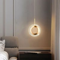 علاقي موردن ذهبي بثلاث اضاءة كرستال مفرد بطول 120...