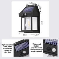 مصابيح جدارية تعمل بالطاقة الشمسية للأماكن الخارجي...