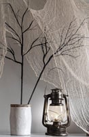 فانوس مضيء بتصميم ريفي قديم الطراز، معدن/زجاج