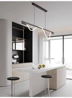 ثريا ليد مودرن سقف ذهبي علاقي مودرن اضاءه ليد اصفر...