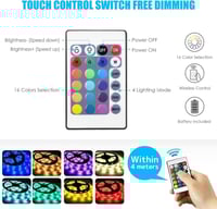 شريط إضاءة LED RGB للغرفة: متغير الألوان مع جهاز ت...