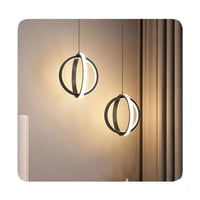 ثريا علاقي بثلاث اضاءات دائري حلقات الاكريليك حلقة...