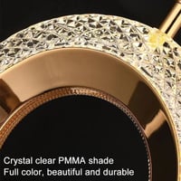 علاقي موردن ذهبي بثلاث اضاءة كرستال مفرد بطول 120...