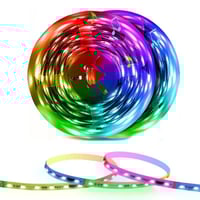 شريط إضاءة LED RGB للغرفة: متغير الألوان مع جهاز ت...