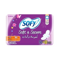 سوفي فوطة قطنية نعومة وأمان رقيقة بالأجنحة حجم كبي...