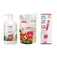 منظف رضاعات أطفال 700 مل + 700 مل إعادة تعبئة + فر...