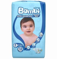سانيتا بامبي حفائض مقاس 4 عبوة 13 حفاضة
