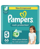 بامبرز حفاضات مقاس (5) عبوة جيانت 66 حفاضة