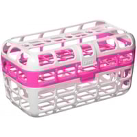 سلة غسيل الأطباق عالية السعة من مانشيكن لون وردي