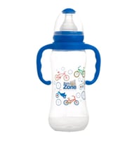 بيبي زون رضاعة اطفال بيدين غطاء شفاف 240 مل - 8539