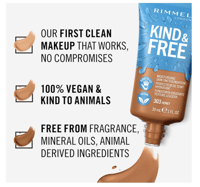 ريميل كريم اساس مرطب للبشرة كايند اند فري من لندن...