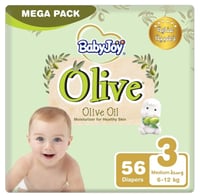 بيبي جوي البشرة الصحية بزيت الزيتون مقاس 3 وسط 6-1...