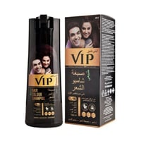 VIP شامبو صبغة الشعر طبيعي بمستخلص اللؤلؤ بني غامق...
