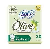 سوفي فوط صحية غير معطرة بزيت الزيتون المرطب - 30 ف...