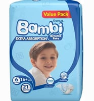 سانيتا بامبي حفائض مقاس 6 عبوة 21 حفاضة