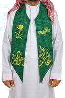 شال العيد الوطني – تصميم فاخر بطباعة عاشت السعودية