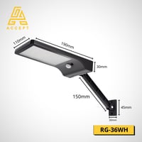 كشاف LED طاقة شمسية مع مستشعر حركة لون الإنارة أبي...