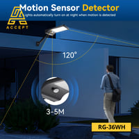 كشاف LED طاقة شمسية مع مستشعر حركة لون الإنارة أبي...