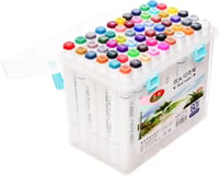 مجموعة أقلام ماركر ملونة ب 2 ريشة من 60 لون