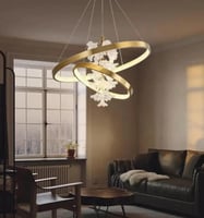 نجفة ليد ازهار زجاج بريموت