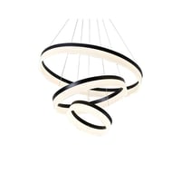 ثريا دائرية ليد حلقات سوداء