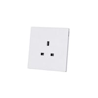 فيش ثلاثي 13 أمبير بيانو أبيض خشبي