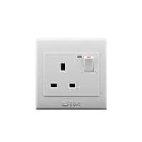 فيش 13امبير مع مفتاح ماليزي ابيض BTM-W18 موديل رقم...