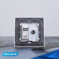 فيش منفذ تلفون مع دش لون ابيض