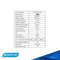 كشاف ريبون ضد التوهج فريم أبيض مقاس7/7واط