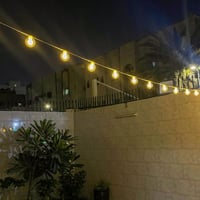 عقد لمبات شفاف لون اصفر 5 متر