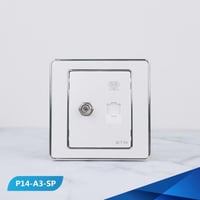 فيش منفذ تلفون مع دش لون لولي وفضي