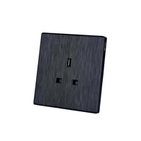 فيش 13 أمبير بيانو أسود خشبي