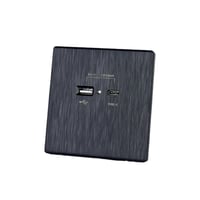 فيش منفذ USB + TYP-C بيانو أسود خشبي